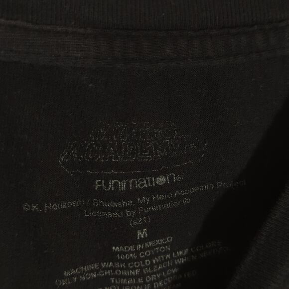 My Hero Academia Funimation Shirt M Mens Black Anime Graphic Tee Shonen Jump - Picture 3 of 4